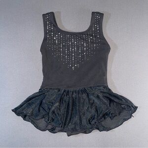 Cat & Jack Black Dance Costume with Silver Accents